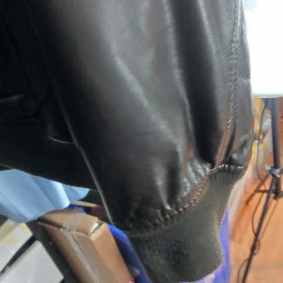 Faux leather coat jacket Levi's sherpa dark brown for men - Picture 10 of 10